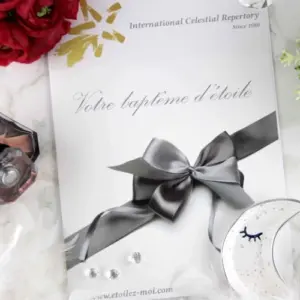 Baptême d’étoile chat décédé – Coffret « À jamais mon amour »