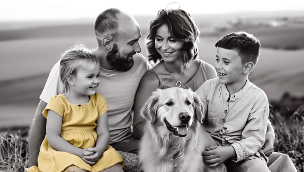 Duo maître et chien moment de partage gourmand
