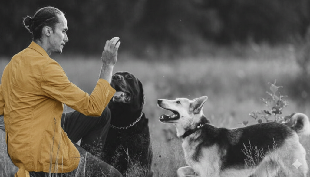 Enfant partageant un moment apaisant avec son chien après un changement dans le foyer